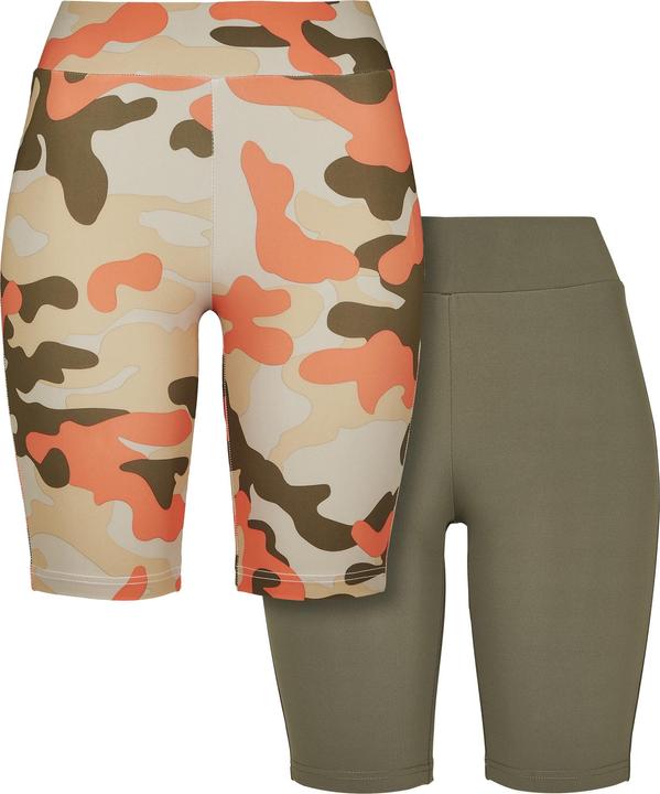 Produktbild Urban Classics Ladies High Waist Camo Tech Cycle Shorts Double Pack (XXL)