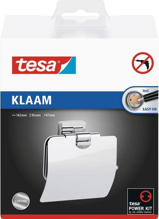 Immagine prodotto tesa Porta rotolo di carta igienica KLAAM con soluzione adesiva senza trapano