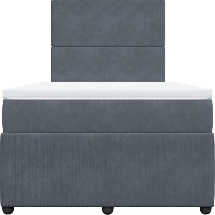 Actual product image vidaXL Bo x spring bed with mattress 120 x 190 cm velvet (120 x 190 cm)