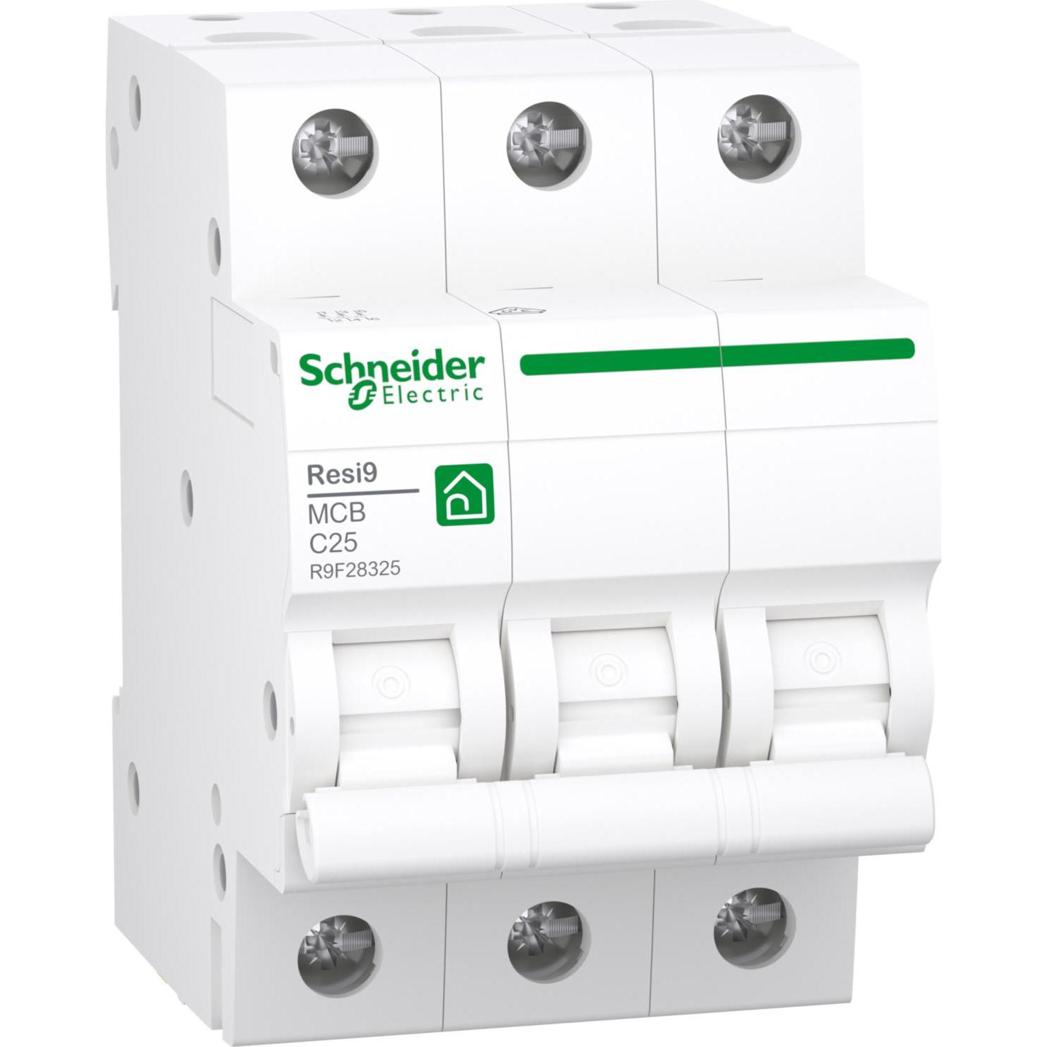 Schneider Electric, Schutzschalter, SE R9F28325 Leitungsschutzschalter Resi9 3P, 25A, C Charakteristik, 10kA