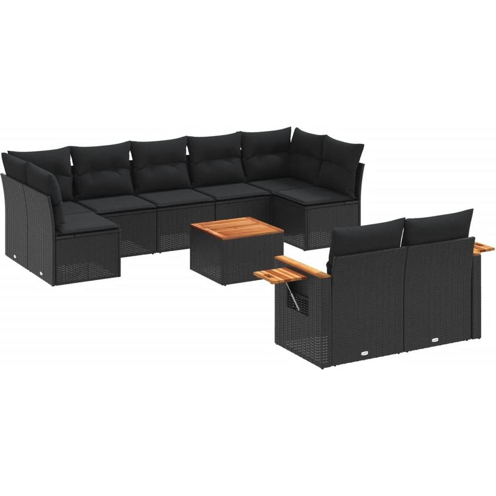VidaXL, Gartenlounge, 10-tlg. Garten-Lounge-Set mit Kissen
