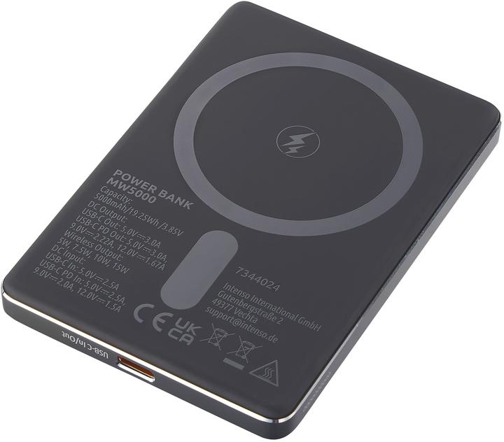 Actual product image Intenso Magn. Wireless Powerbank MW5000 5000 mAh Grey (5000 mAh, 20 W)