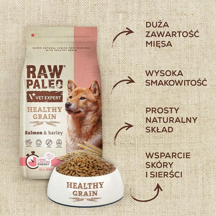Image du produit Raw Paleo Healthy Grain Adult Salmon & Barley (Adulte, 1 pcs, 2000 g)