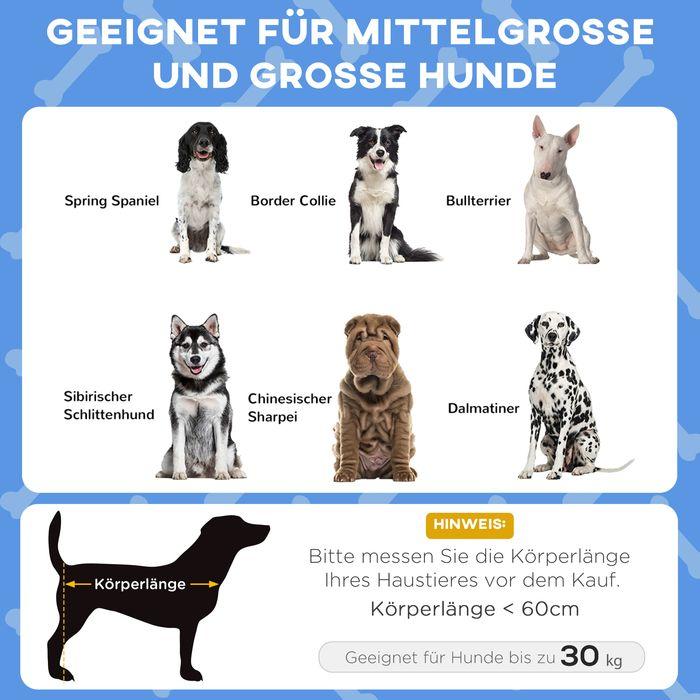 Produktbild Swisshandel24 Erhöhtes Hundebett mit Baldachin, Outdoor Hundeliege mit Dach, 91x76x89cm, dunkelblau (Hund)