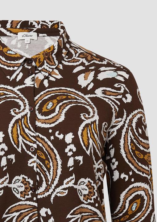 Immagine prodotto s.Oliver T-Shirt Elastische Hemdbluse aus Jersey (54)