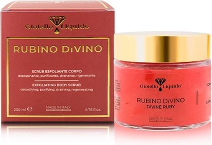 Actual product image Gioiello Liquido Anti-Cellulite Body Scrub with Sea Salt for Shower and Sauna Exfoliating with Protective Jojoba Oil (200 ml)