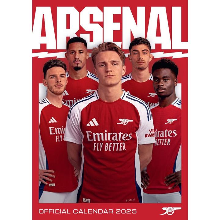 Actual product image Arsenal FC 2025 A3 Wall Calendar (A3, Hardcover, German)