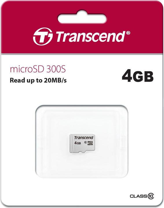 Actual product image Transcend USD300S (4 GB, microSDHC, U1)
