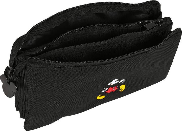 Actual product image Mickey Mouse Club House Mickey Mouse Clubhouse Premium Black (22 x 12 x 3 cm) triple multi-purpose pouch
