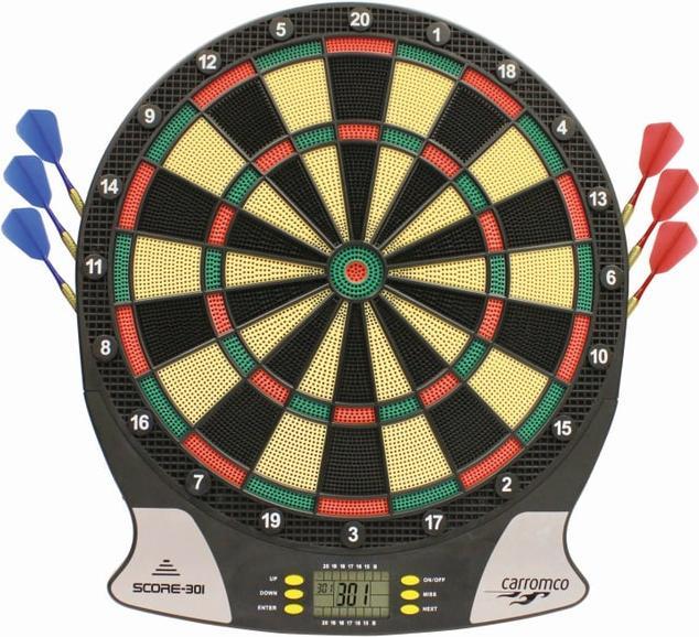 Actual product image Magni Carromco Dartboard Score-301 - Electronic Dartboard with Arrows - Dart Set for 1-8 Players, 26