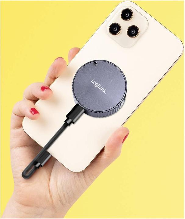 Actual product image LogiLink Magnetisches USB 3.2 Gen2 SSD-Gehäuse, 100 W PD, MagSafe-kompatibel, Spacegrau (M.2 2230, M.2 2242)