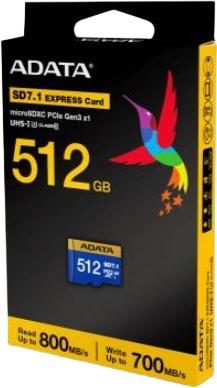 Image du produit Adata Premier Extreme SD7.1 Express (512 Go, microSD Express, U3, UHS-II)