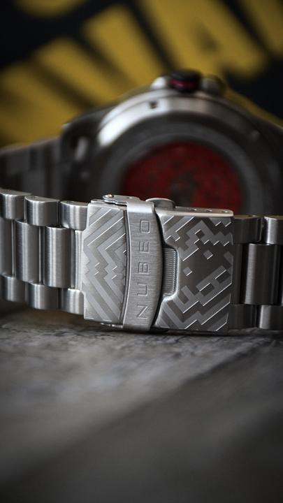 Actual product image Nubeo NB-6082-SI-11 Men's watch Quasar Automatic Limited 48mm 20ATM