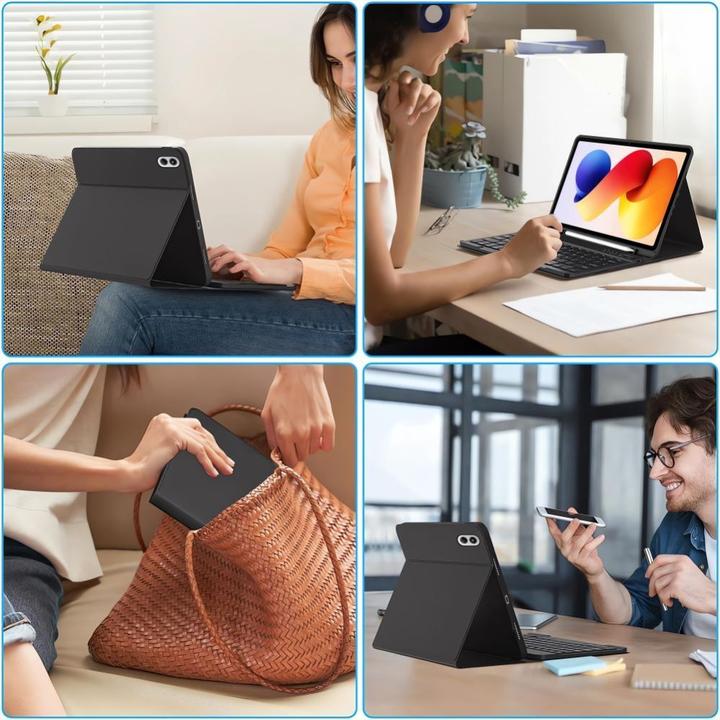 Actual product image 4Kom Tech-Protect Sc Pen + Tastatur Xiaomi Poco Pad M1 / Redmi Pad 2 Pro 12.1 Schwarz (DE, Xiaomi Poco Pad)