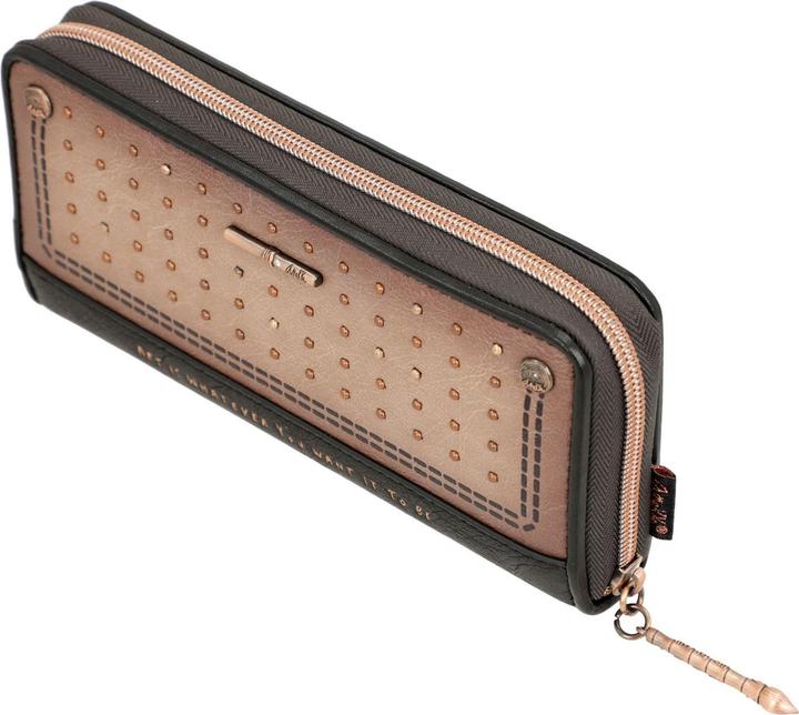 Actual product image Anekke Shoen Black wallet RFID protection 21 cm