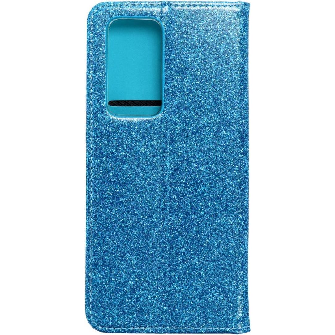 Thumbnail - König Design Huawei P40 Pro Handyhülle Schutztasche Blumen Etuis Wallet Glitzer Tasche Blau (Huawei P40 Pro+), Smartphon...