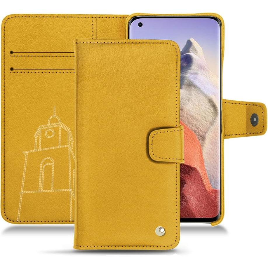 Noreve Lederschutzhülle Wallet (Xiaomi Mi 11 Ultra), Smartphone Hülle, Orange