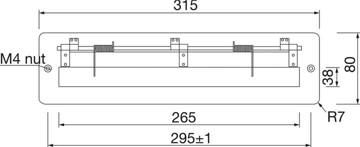 Produktbild Marchesi Briefeinwurf 315 x 80 mm/ Einwurfmass 265 x 38, Edelstahl