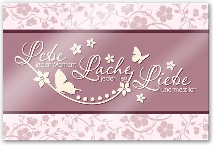 Produktbild Trenddeko Lebe jeden Moment... Flieder (60 x 40 cm)