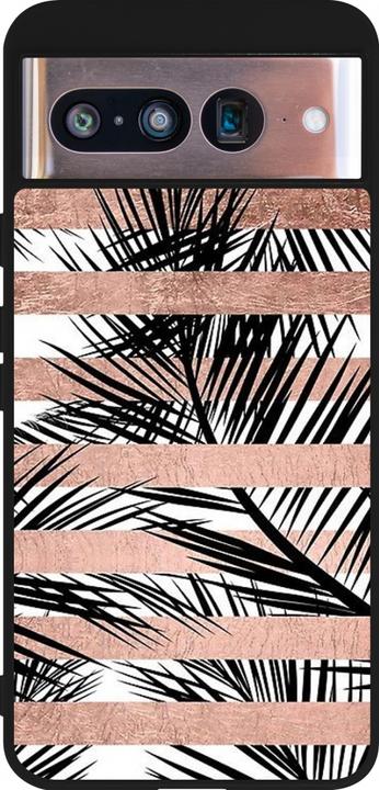 Immagine prodotto PhoneLook Cover in silicone nero Palme a strisce dorate (Google Pixel 8)