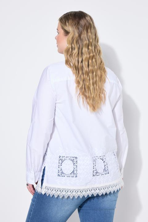 Produktbild Studio Untold Hemdbluse, Boxy Shape, Lochspitze am Saum (56)