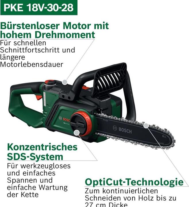 Actual product image Bosch Home & Garden PKE18V-30-28 solo (Battery chain saw)
