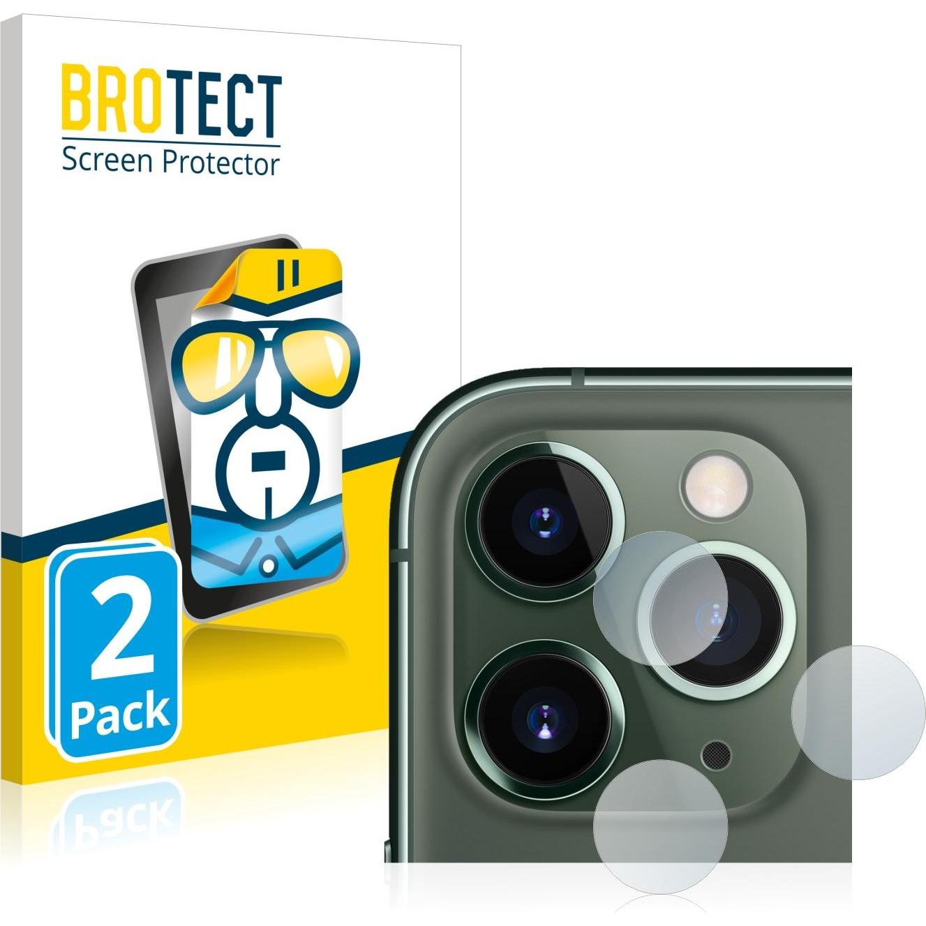 BROTECT Schutzfolie Displayschutz Klar (2 Stück, Apple iPhone 11 Pro Max), Smartphone Schutzfolie, Transparent