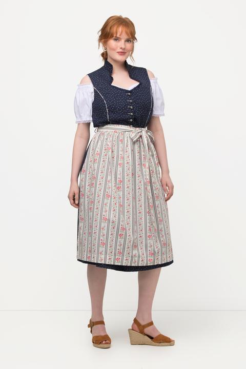 Immagine prodotto Ulla Popken Abito tradizionale Dirndl con taglio smanicato, bottoni decorativi e scollo a cuore (50)