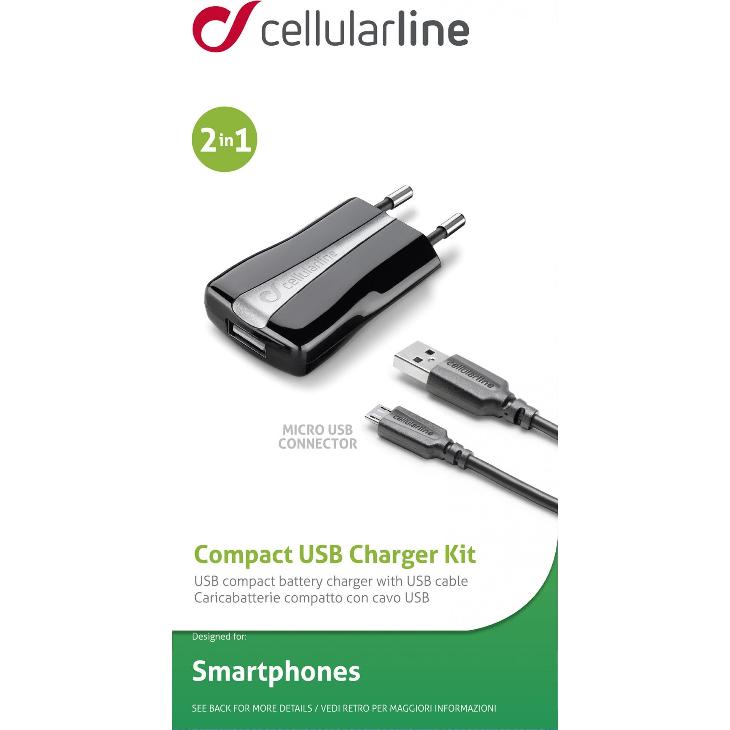 Thumbnail - Cellularline Micro USB (5 W), USB Ladegerät, Schwarz