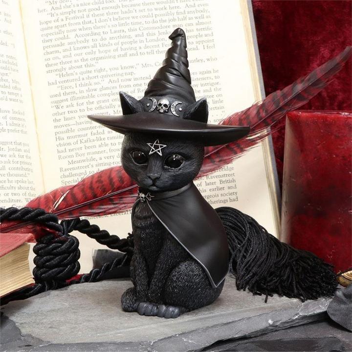 Actual product image Nemesis Now Purrah Figurine Chat Occulte Chapeau de sorcière Noir 13,5 cm
