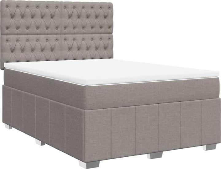 Produktbild vidaXL Bo x springbett mit Matratze 140 x 190 cm Stoff (140 x 190 cm)