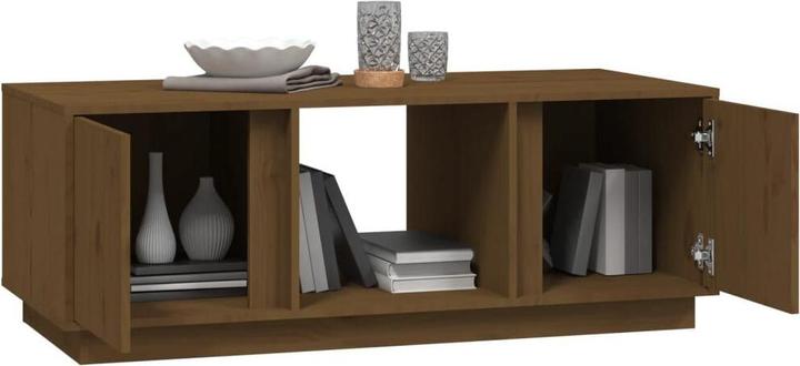 Produktbild vidaXL Couchtisch Honigbraun 110x50x40cm Massivholz Kiefer Beistelltisch Tisch