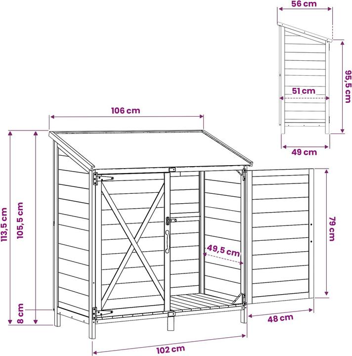 Produktbild vidaXL Garten Shed