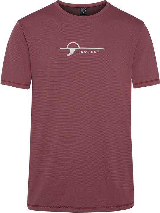 Protest Rashguard da uomo a maniche corte PRTLEGUNDI Roan Rougebordeaux S (S)