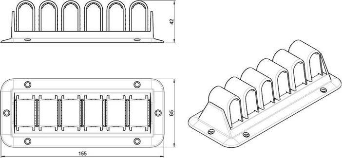 Actual product image OK-Line Cable clamp Catch Up (Duct, 15.50 cm)