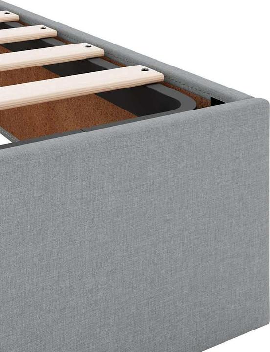 Produktbild VidaXL Ottoman-Bett ohne Matratze Hellgrau 160x200 cm Stoff (160 x 200 cm)
