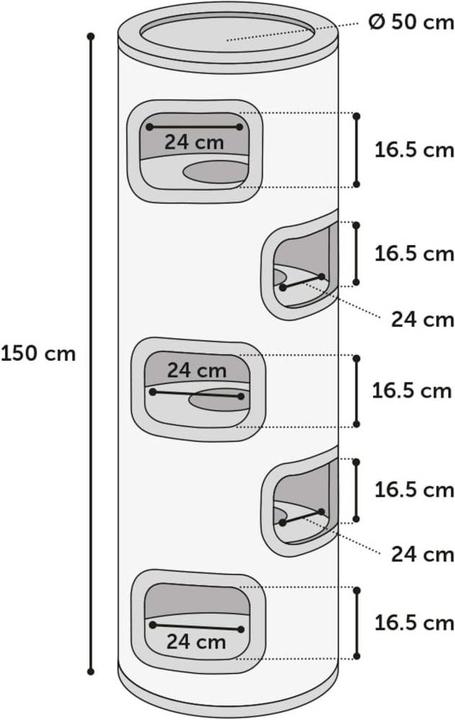 Produktbild Flamingo Kratzbaum (150 cm, Grau)