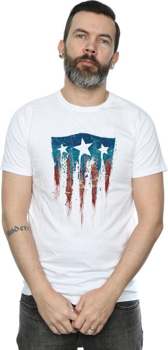 Produktbild Captain America Flagge Schild TShirt (L)
