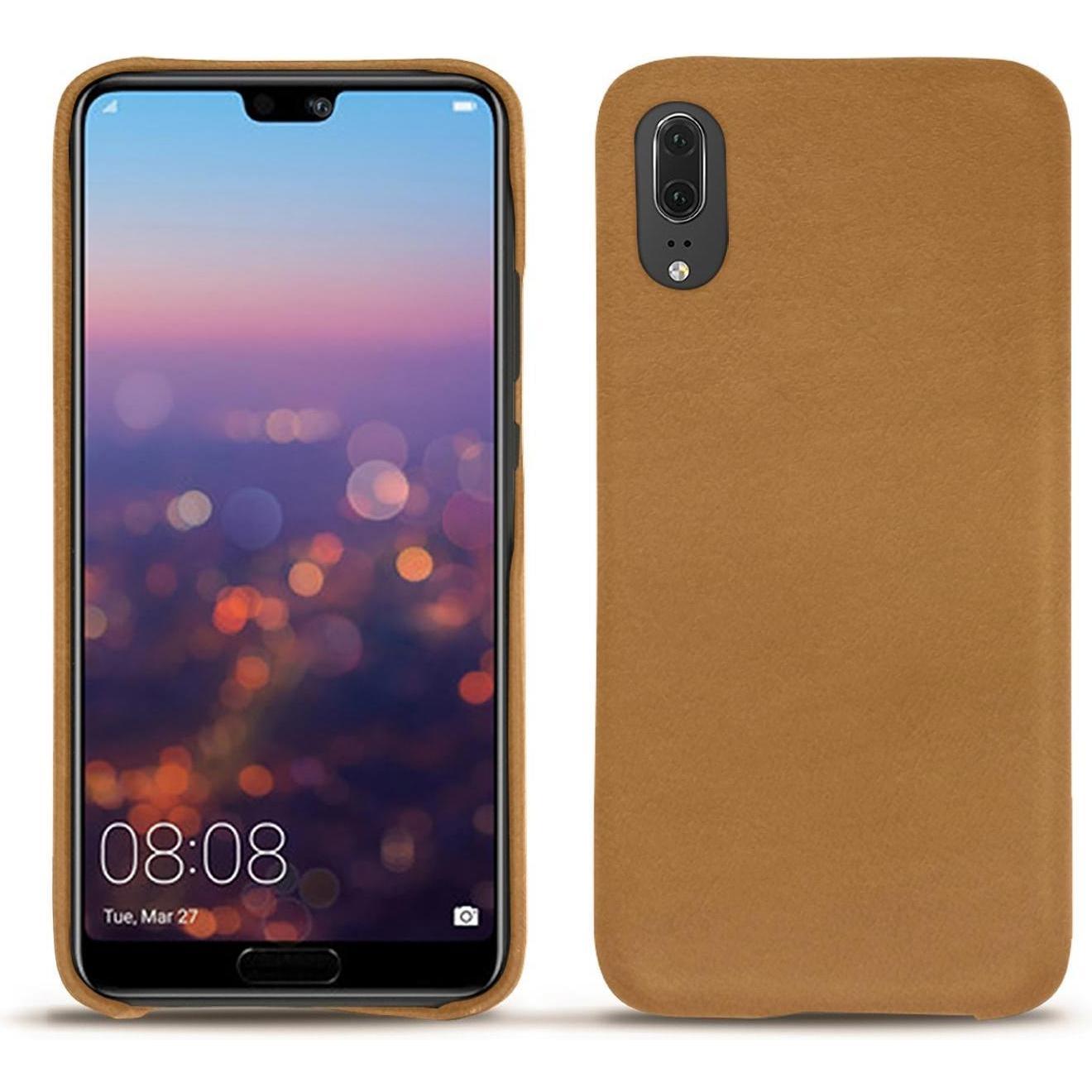 Noreve Lederschutzhülle (Huawei P20), Smartphone Hülle, Braun