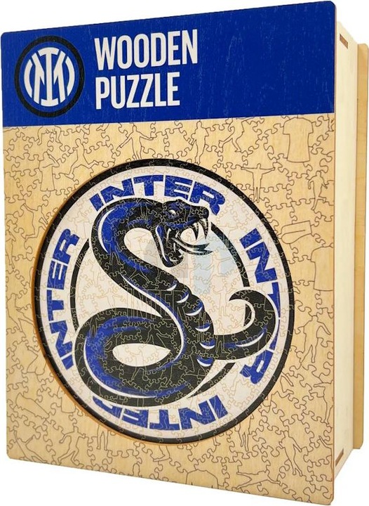 Actual product image Iconic FC Inter Milan - Logo with snake - Wooden Puzzle Size S (150 pieces) (150 pieces)