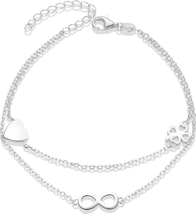 Immagine prodotto Beneto Elegante bracciale doppio in argento AGB636 / 21
