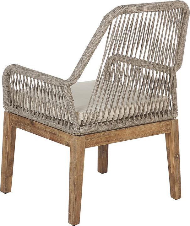 Produktbild Beliani Gartenmöbel Set Faserzement 200 x 100 cm 6-Sitzer Stühle weiss / beige OLBIA (200 cm)