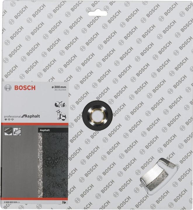Produktbild Bosch Professional Zubehör Diamanttrennscheibe Standard for Asphalt, 300 x 20,00/25,40 x 2,8 x 8 mm