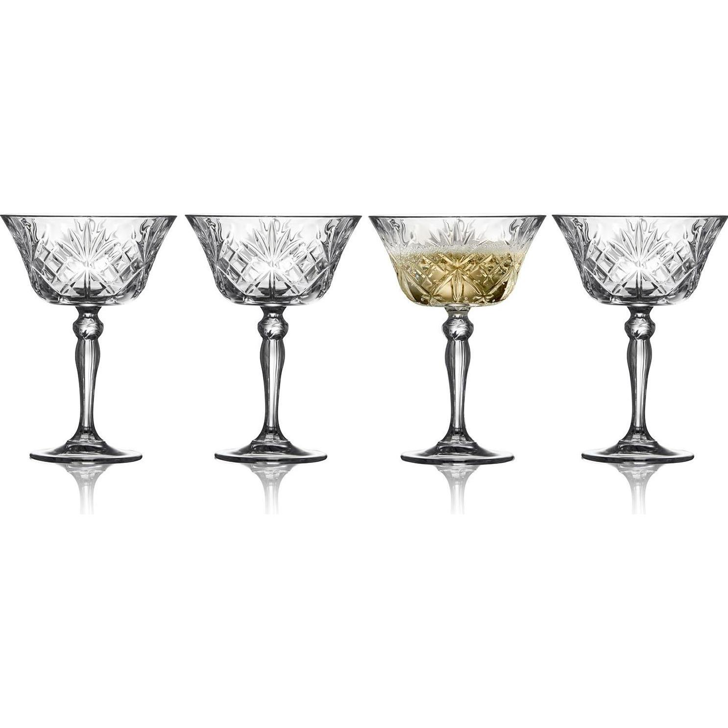 Lyngby Champagnerglas Melodia 4 Stück, 26 cl, Calice da vino, Trasparente