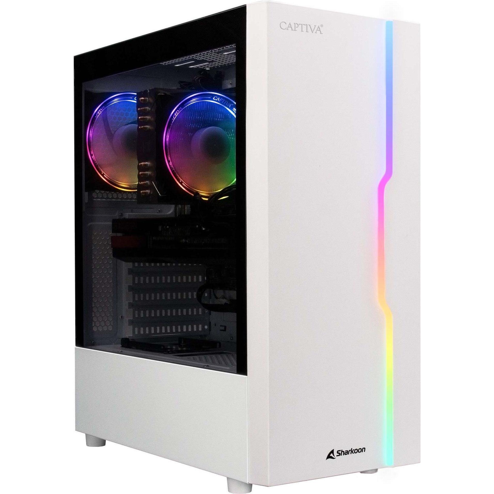 Captiva Advanced Gaming I78-328 Core i7 RTX 3050 (Intel Core i7-12700F, 32.77 GB, 2000 GB, GeForce RTX 3050), PC, Weiss