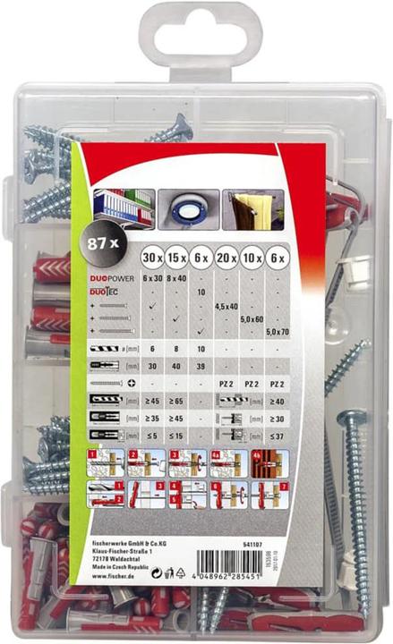 Image du produit Fischer Ensemble de chevilles (45 pcs)