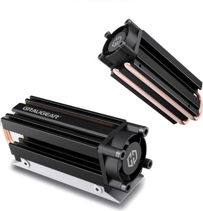 Produktbild Graugear Kühlkörper SSD M.2NVMe 2280, mit PWM Lüfter (34 mm)