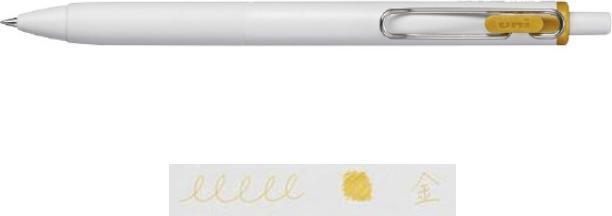 Actual product image Uni-ball Roller UMN-SC-05 gold schreibend (Gold, White, 1x)