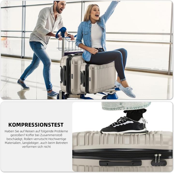 Image du produit Beibye Set de valises Champagne