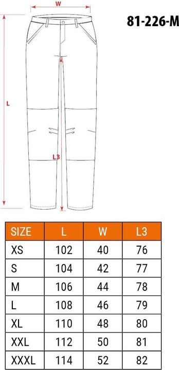 Valeurs nutritives et ingrédients Neo Pantalon de travail (M, M)